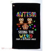 Autism Seeing The World From A Different Angle Gift Golf Towel thumb 0