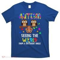 Autism Seeing The World From A Different Angle Gift T-Shirt thumb 0