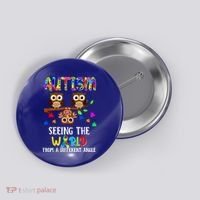 Autism Seeing The World From A Different Angle Gift Button thumb 0