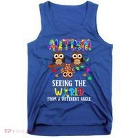 Autism Seeing The World From A Different Angle Gift Tank Top thumb 0