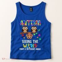 Autism Seeing The World From A Different Angle Gift Tank Top thumb 2