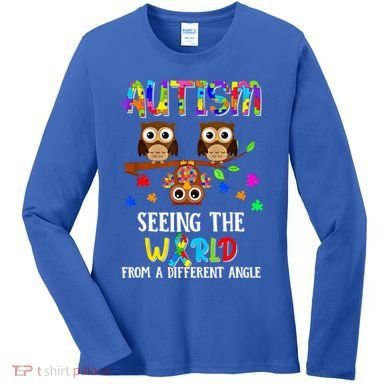 Autism Seeing The World From A Different Angle Gift Women's Long Sleeve Shirt