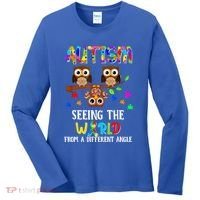 Autism Seeing The World From A Different Angle Gift Women's Long Sleeve Shirt thumb 0