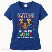Autism Seeing The World From A Different Angle Gift Women's T-Shirt thumb 0