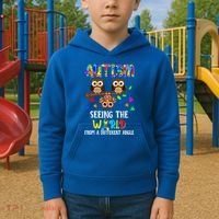 Autism Seeing The World From A Different Angle Gift Kids Hoodie thumb 2