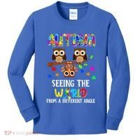 Autism Seeing The World From A Different Angle Gift Kids Long Sleeve Shirt thumb 0