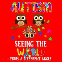 Autism Seeing The World From A Different Angle Gift Santa Hat thumb 1