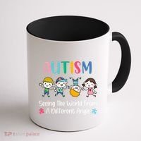 Autism Seeing The World From A Different Angle Gift Coffee Mug thumb 1