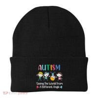 Autism Seeing The World From A Different Angle Gift Beanie thumb 0