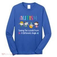 Autism Seeing The World From A Different Angle Gift Long Sleeve Shirt thumb 0