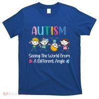 Autism Seeing The World From A Different Angle Gift T-Shirt thumb 0