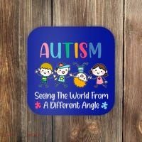 Autism Seeing The World From A Different Angle Gift Coaster thumb 0