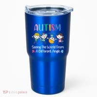 Autism Seeing The World From A Different Angle Gift Tumbler thumb 0