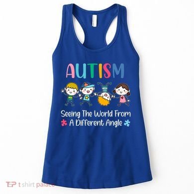 Autism Seeing The World From A Different Angle Gift Women's Tank Top