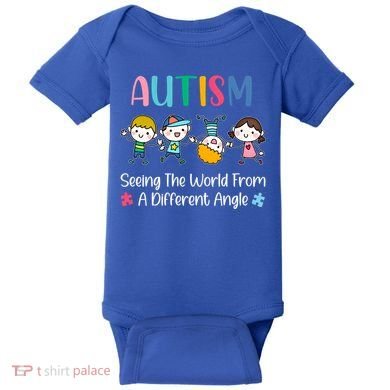 Autism Seeing The World From A Different Angle Gift Baby Bodysuit