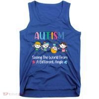 Autism Seeing The World From A Different Angle Gift Tank Top thumb 0
