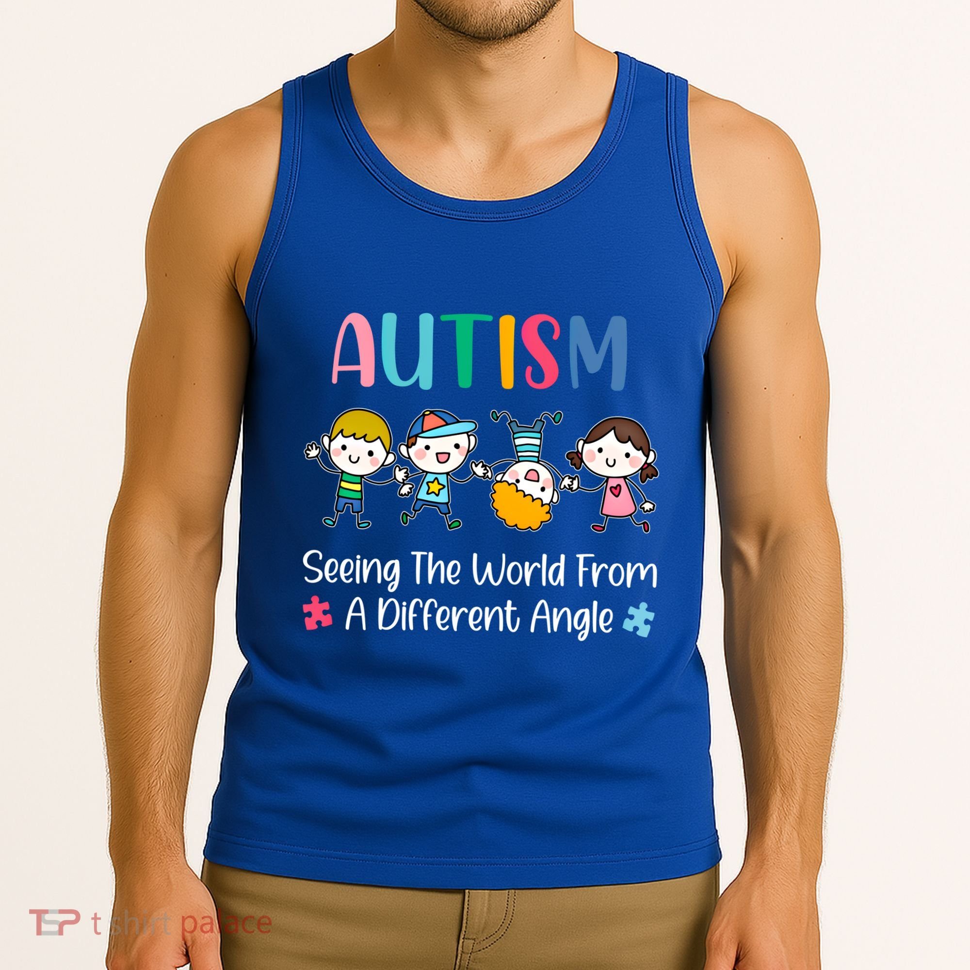 Autism Seeing The World From A Different Angle Gift Tank Top