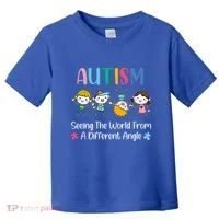 Autism Seeing The World From A Different Angle Gift Toddler T-Shirt thumb 0