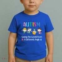 Autism Seeing The World From A Different Angle Gift Toddler T-Shirt thumb 2