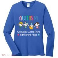 Autism Seeing The World From A Different Angle Gift Women's Long Sleeve Shirt thumb 0
