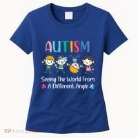 Autism Seeing The World From A Different Angle Gift Women's T-Shirt thumb 0