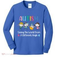 Autism Seeing The World From A Different Angle Gift Kids Long Sleeve Shirt thumb 0