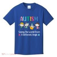 Autism Seeing The World From A Different Angle Gift Kids T-Shirt thumb 0