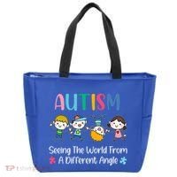 Autism Seeing The World From A Different Angle Gift Tote Bag thumb 0
