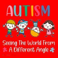 Autism Seeing The World From A Different Angle Gift Santa Hat thumb 1