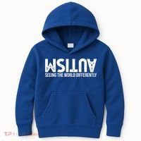 Autism Seeing The World Differently Quote Kids Hoodie thumb 0