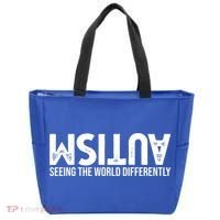 Autism Seeing The World Differently Quote Tote Bag thumb 0