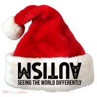 Autism Seeing The World Differently Quote Santa Hat thumb 0