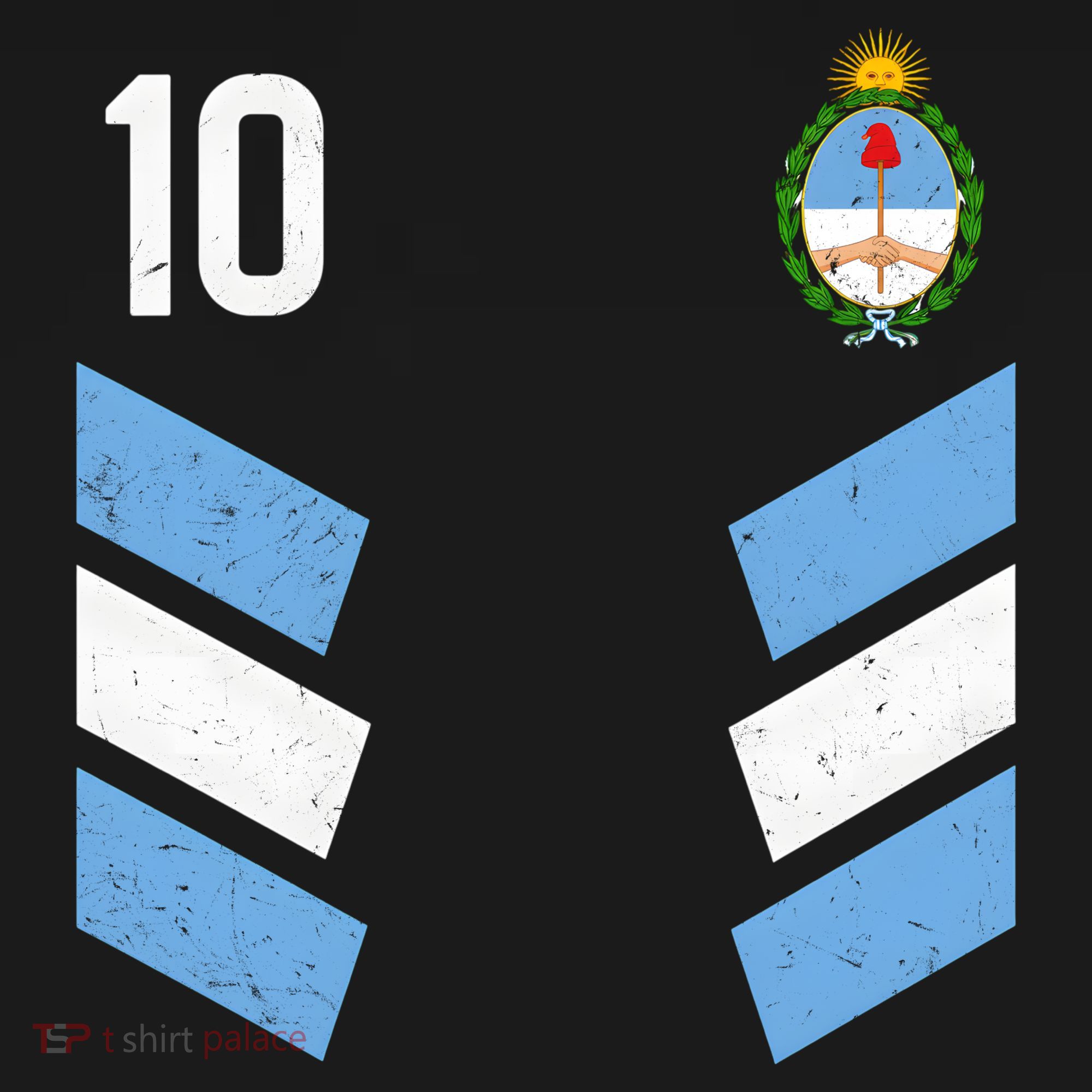 Argentina Soccer Team Jersey 10 Flag Elblem Ornament
