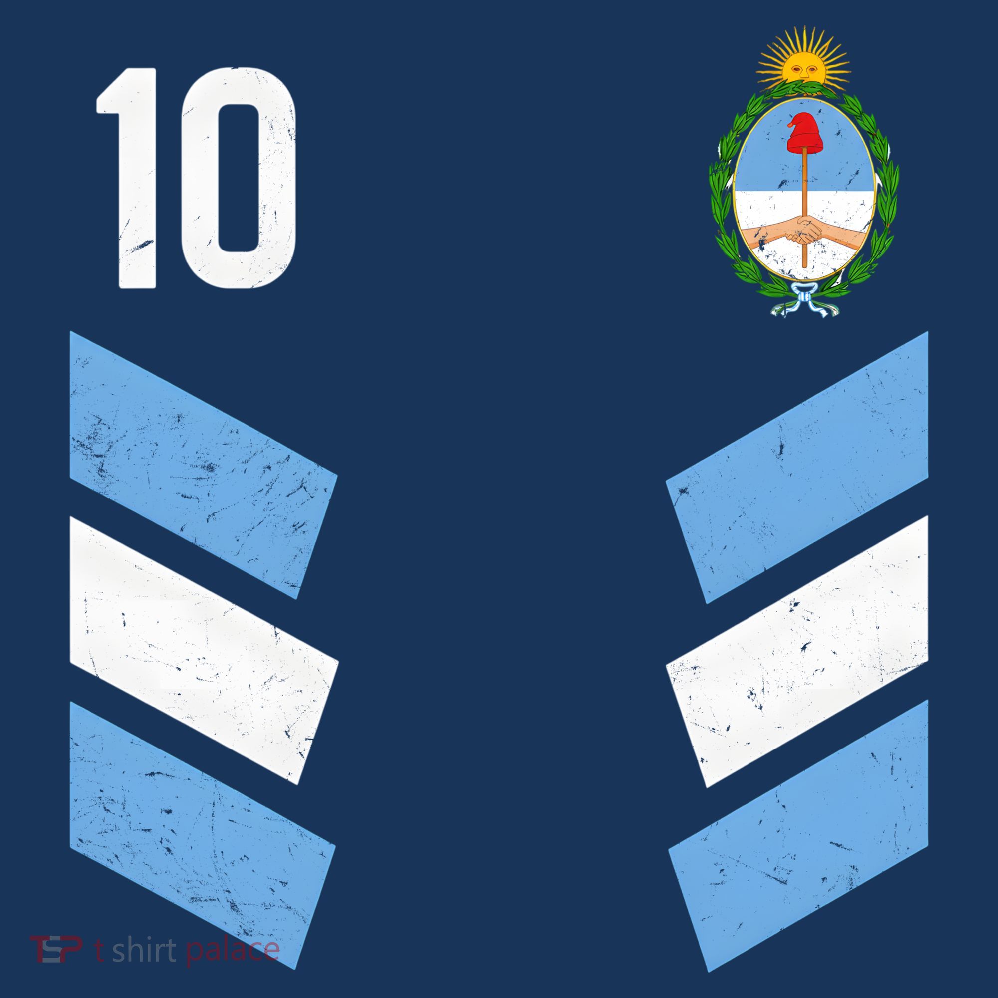 Argentina Soccer Team Jersey 10 Flag Elblem USA-Made Doggie Bandana