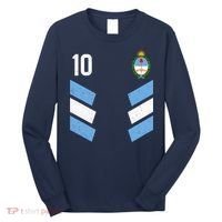 Argentina Soccer Team Jersey 10 Flag Elblem Long Sleeve Shirt thumb 0