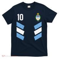 Argentina Soccer Team Jersey 10 Flag Elblem T-Shirt thumb 0