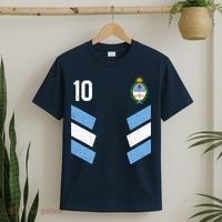 Argentina Soccer Team Jersey 10 Flag Elblem T-Shirt thumb 2