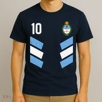 Argentina Soccer Team Jersey 10 Flag Elblem T-Shirt thumb 3