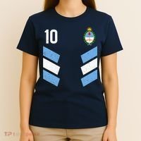 Argentina Soccer Team Jersey 10 Flag Elblem T-Shirt thumb 4