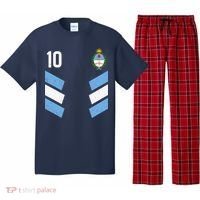 Argentina Soccer Team Jersey 10 Flag Elblem Pajama Set thumb 0