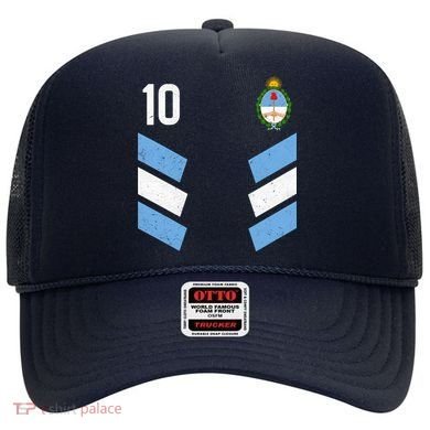 Argentina Soccer Team Jersey 10 Flag Elblem Hat