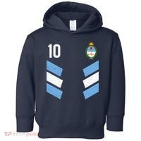 Argentina Soccer Team Jersey 10 Flag Elblem Toddler Hoodie thumb 0