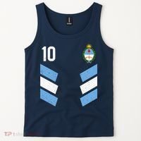 Argentina Soccer Team Jersey 10 Flag Elblem Tank Top thumb 2