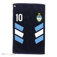 Argentina Soccer Team Jersey 10 Flag Elblem Golf Towel thumb 0
