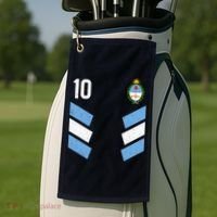 Argentina Soccer Team Jersey 10 Flag Elblem Golf Towel thumb 2