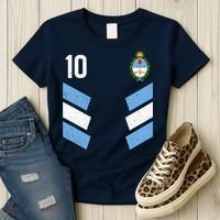 Argentina Soccer Team Jersey 10 Flag Elblem Women's T-Shirt thumb 3