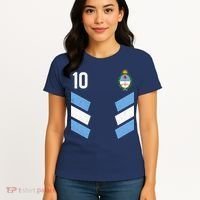 Argentina Soccer Team Jersey 10 Flag Elblem Women's T-Shirt thumb 4