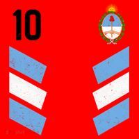 Argentina Soccer Team Jersey 10 Flag Elblem Santa Hat thumb 1