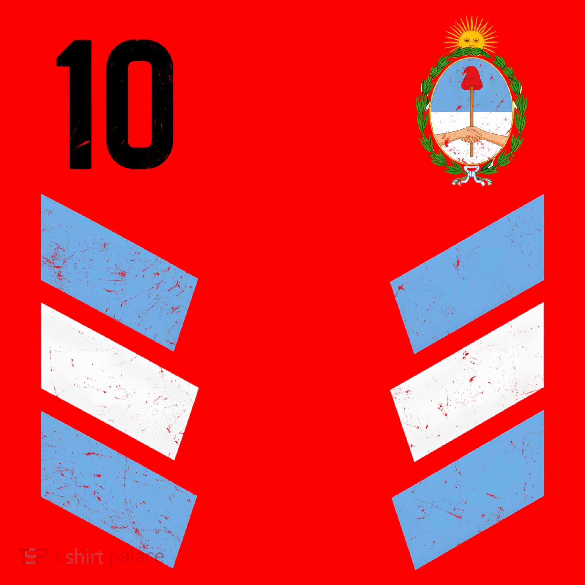 Argentina Soccer Team Jersey 10 Flag Elblem Santa Hat