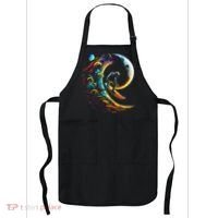 Astronaut surfing through space universe galaxy planets moon Apron thumb 0